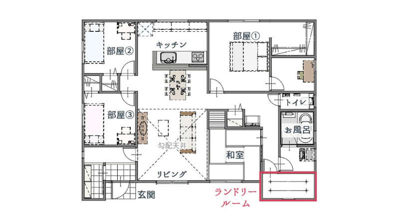 実例③：LDKの開放感を出す設計