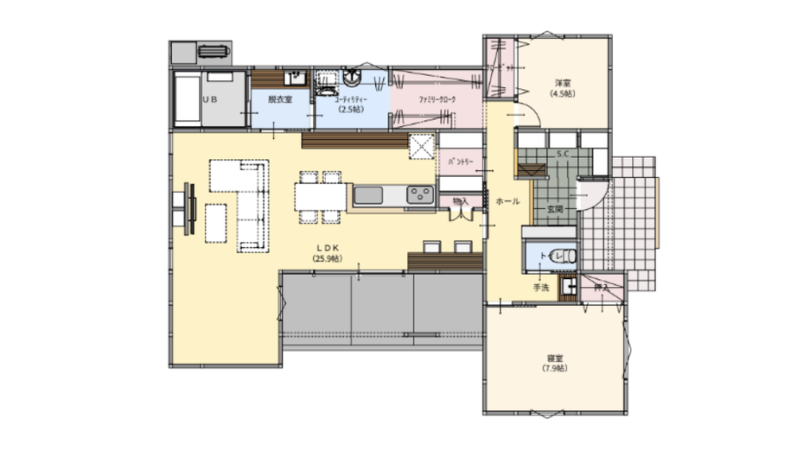 実例⑤：ランドリールーム中心設計