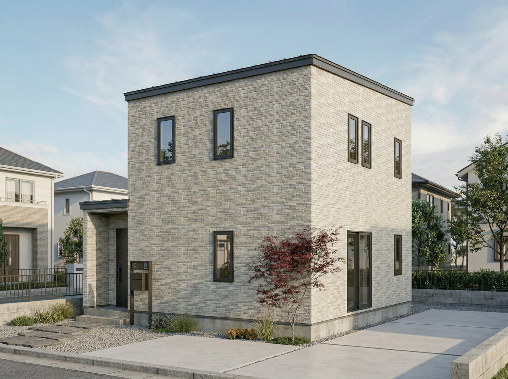 30坪で二世帯住宅間取りの二階建て外観ビフォー