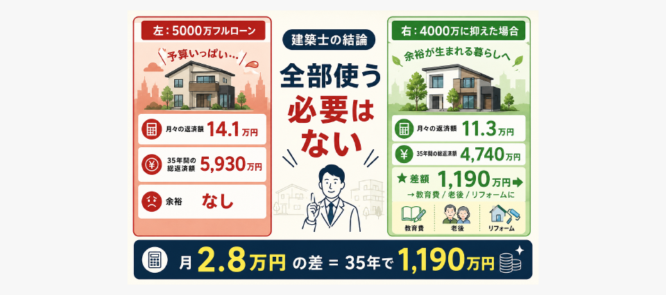 5000万の家で後悔する人──建築士の結論は「全部使う必要はない」