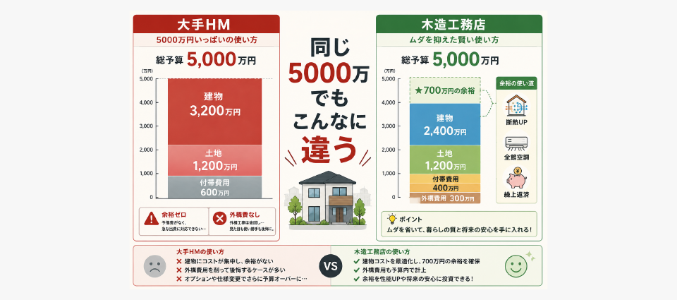 大手ハウスメーカーで5000万の家を建てる落とし穴