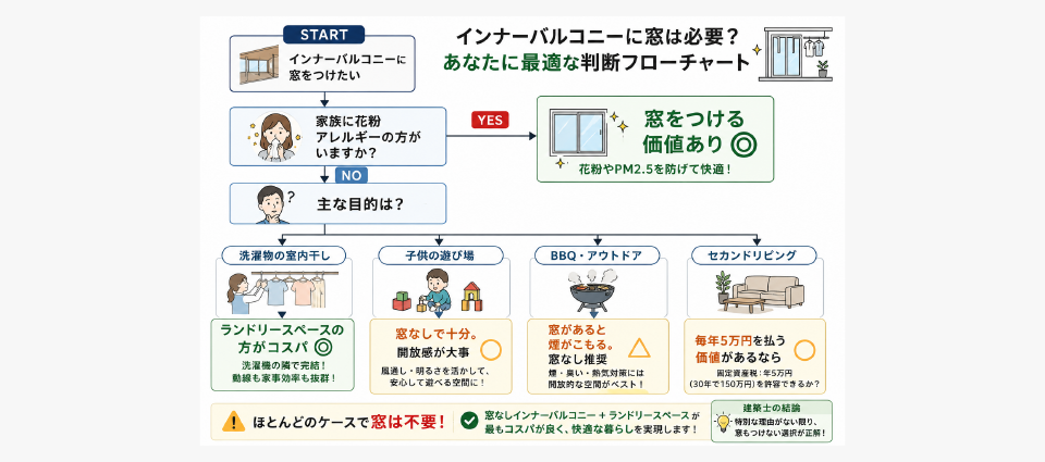 それでもインナーバルコニーに窓をつけるべき人