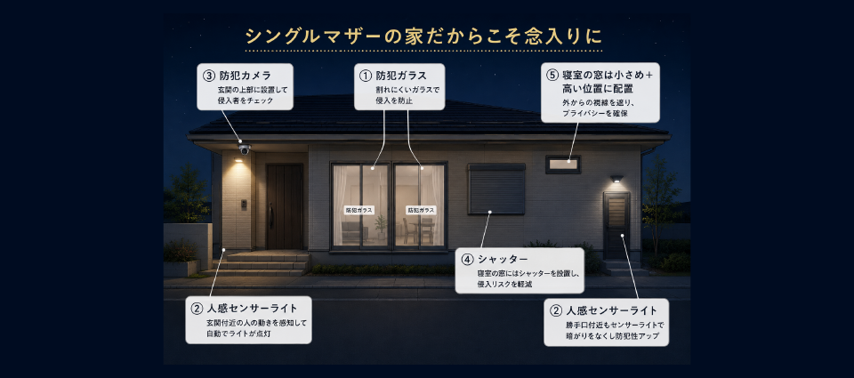 ④平屋の二人暮らしは防犯対策を念入りに