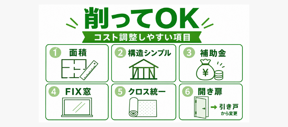 後悔せずに削れる項目