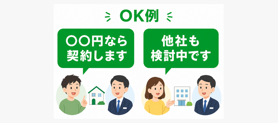 効果的な言い方：具体的なラインを示す