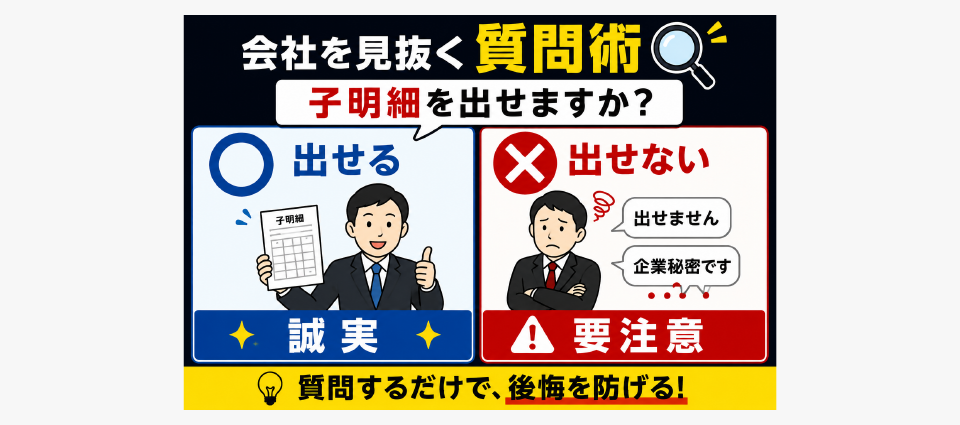 ★「子明細を出せますか？」で会社を見抜く