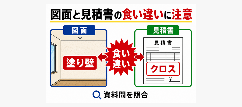 図面と見積書の食い違いに注意
