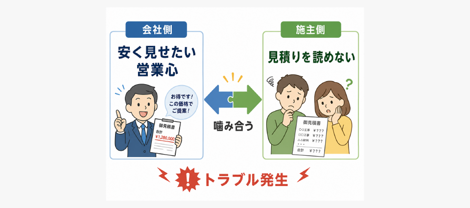 なぜ注文住宅の見積もりトラブルは起きるのか