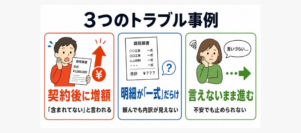 建築士が見た！注文住宅のリアルな見積もりトラブル事例