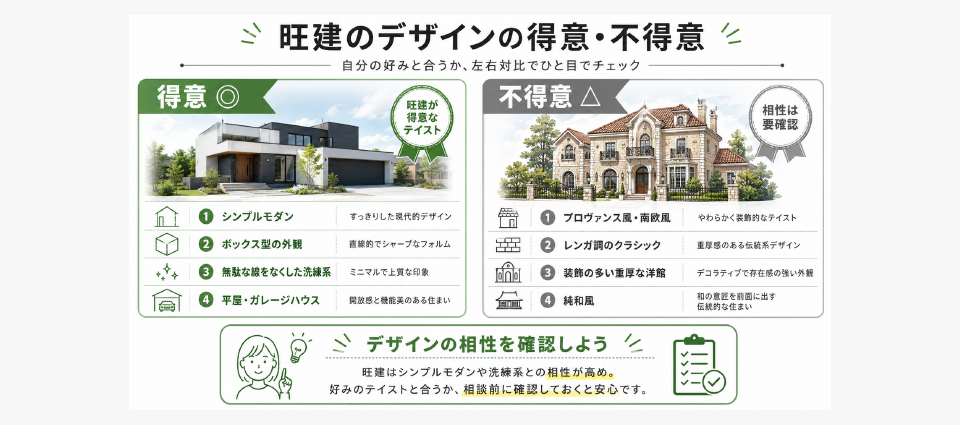 注意点③：洋風・重厚なデザインは得意ではない