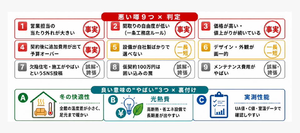 「一条工務店はやばい」は2種類ある｜悪い噂9つと良い意味のやばさを判定