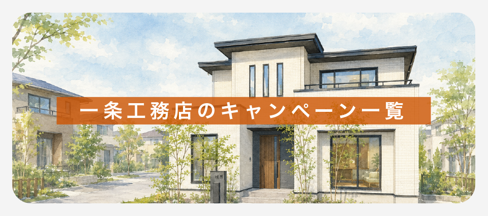 【2026年最新】一条工務店の全国共通キャンペーン一覧