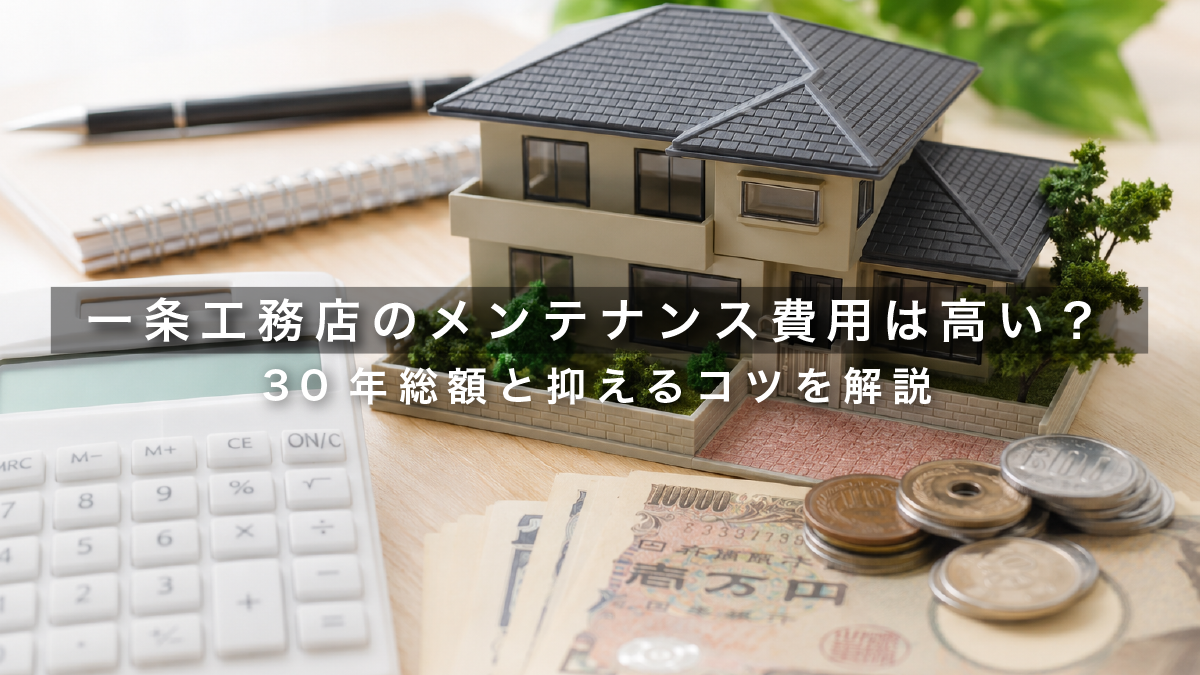 一条工務店のメンテナンス費用は高い？｜30年総額と抑えるコツを解説