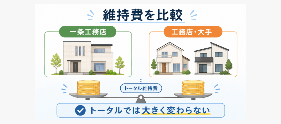 一条工務店のメンテナンス費用は工務店・大手と比べて高い？