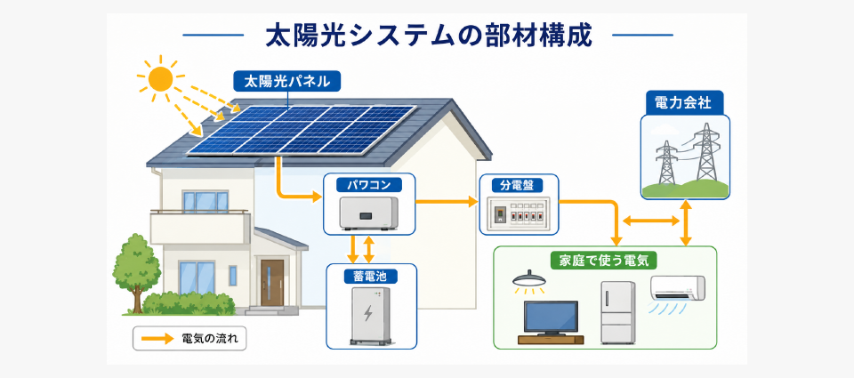 屋根一体型太陽光（パネル・パワコン・蓄電池）